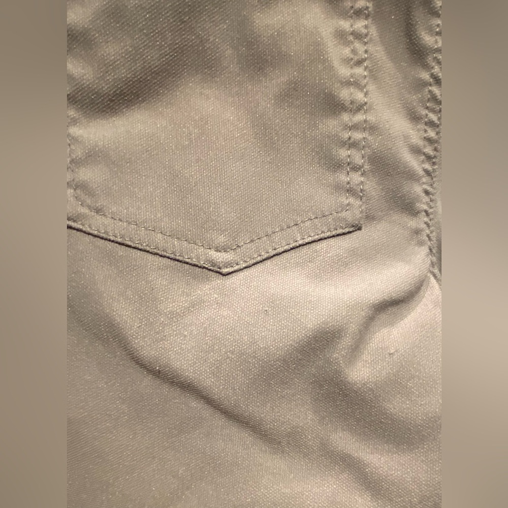 Prana Brenna Slim Moto-Panel Skinny Pants, Gray, size 8 - Picture 5 of 9